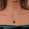 Vintage Pendant Created Oval 10*12mm Emerald Nano 925 Sterling Silver Necklace Fine Jewelry for Women's Proposal Gorgeous Gifts