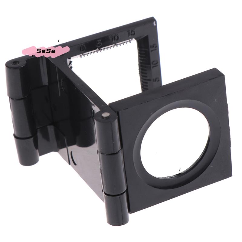 10X Magnifying Glass 28mm Folding Loupe with Scale for Textile Inspection Optical Glass Tool for Detailed Examination