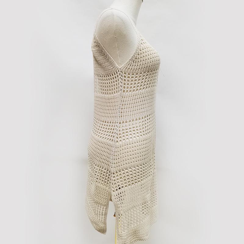 Women's Cover Ups Cutout Knit Beach Jacket Bikini Cover Up Beachwear