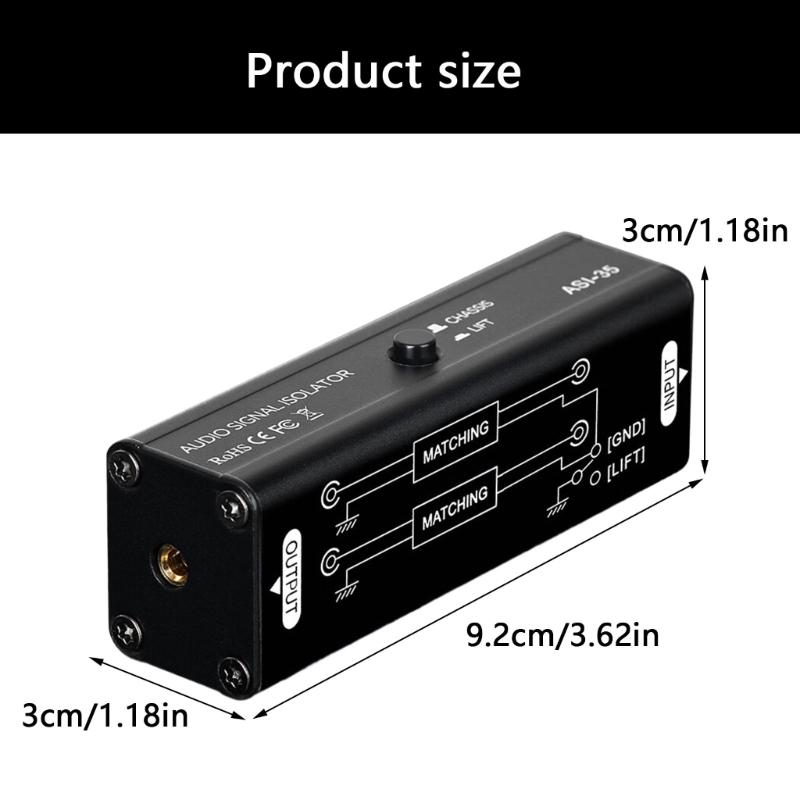 Professional Audios Enhancement Noise Isolator With AntiInterference Technology Ruggeds Metal Body For Sound Engineer
