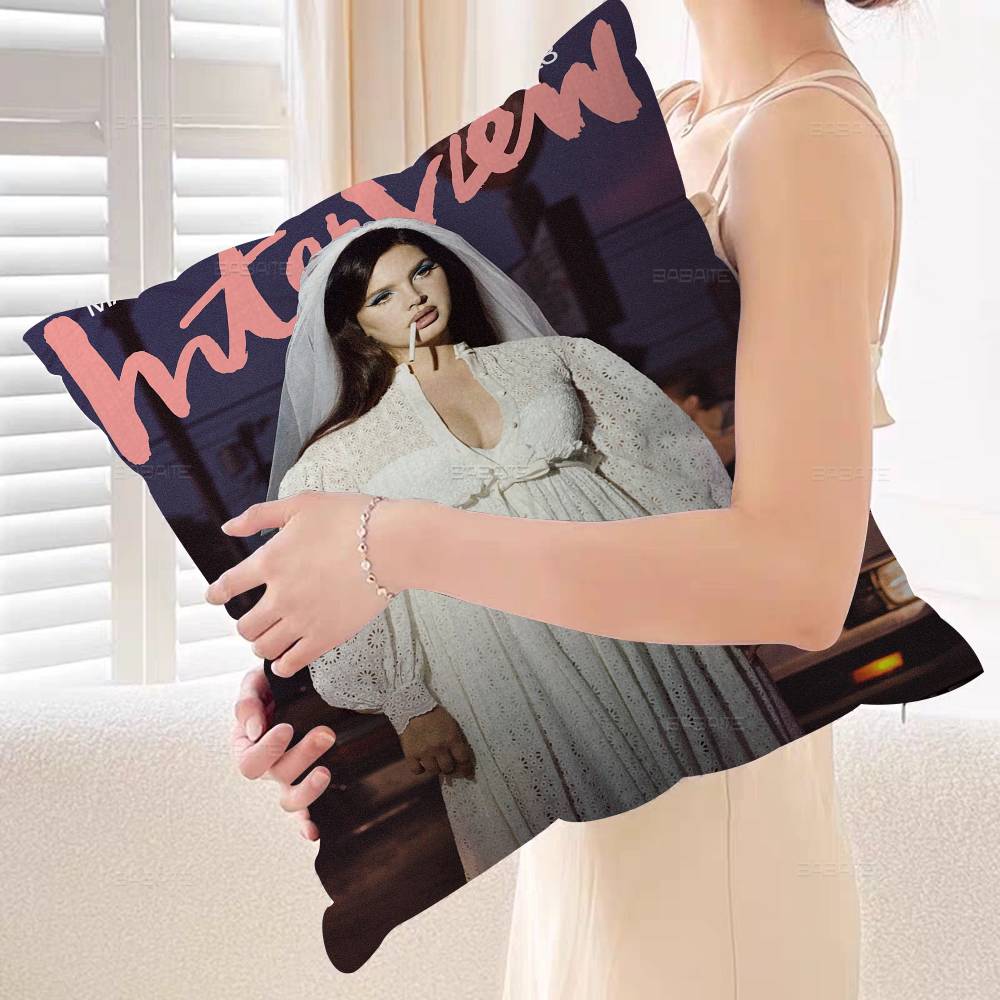 Singer Lana Del Rey Music Album Cushion Cover Inches Farmhouse Decor Home Throw Pillow Covers for Couch Decorations