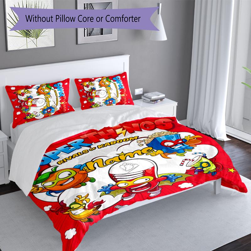 3pcs Custom Name SuperZings Bedding Set,Includes 1 Duvet Cover and 2 Pillowcases,All-season Bedroom Decor