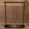 Wood Witch Rock Stone Stand Black Pendulum Crystal Display Holder Moon Phase Wiccan Supplies Incense Rack For Witchcraft Gift