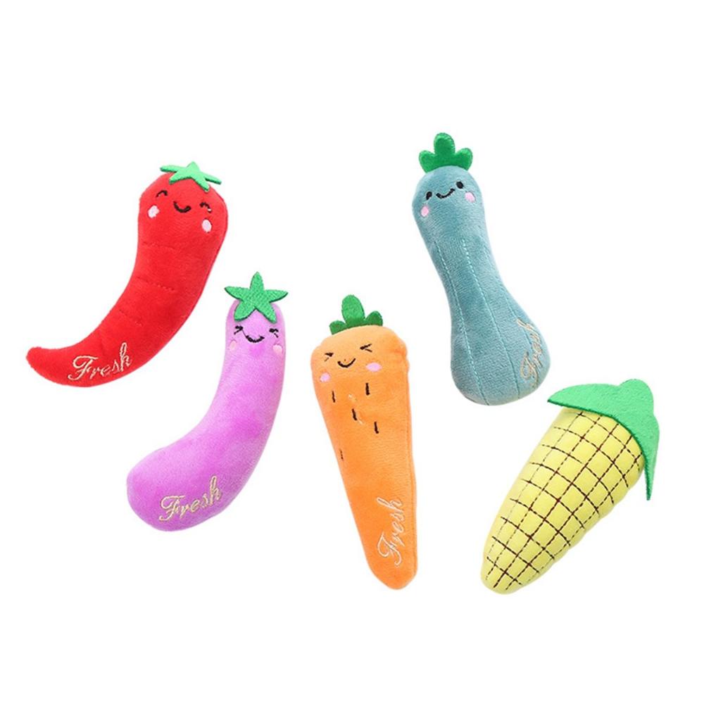 Pet Chewing Soft Plush Farm Theme Indoor Cute Cat Mint Toys Catnip Pillows Teeth Bite Toys Chew Toy