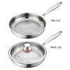 26/28/30cm Titanium Frying Pan Non-stick Frying Pan Kitchen Cookware Uncoated Hammer Pattern Steak Kitchen Pans With/NO Lid
