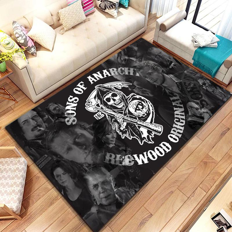 Sons of Anarchy Retro Printed Carpet Yoga mat game room bedroom beautiful anti -slip carpet rugs living room decoration chambre