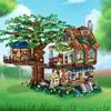 LOZ 1033 Architecture Forest Tree House Cabin Waterwheel Swing River Leaves Mini Blocks Bricks Building Toy for Children No Box