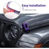 Hood Latch Lock Catch Brackets Cover Trim Fit for 2018-2025 Jeep Wrangler JL JLU & Gladiator JT(Purple)