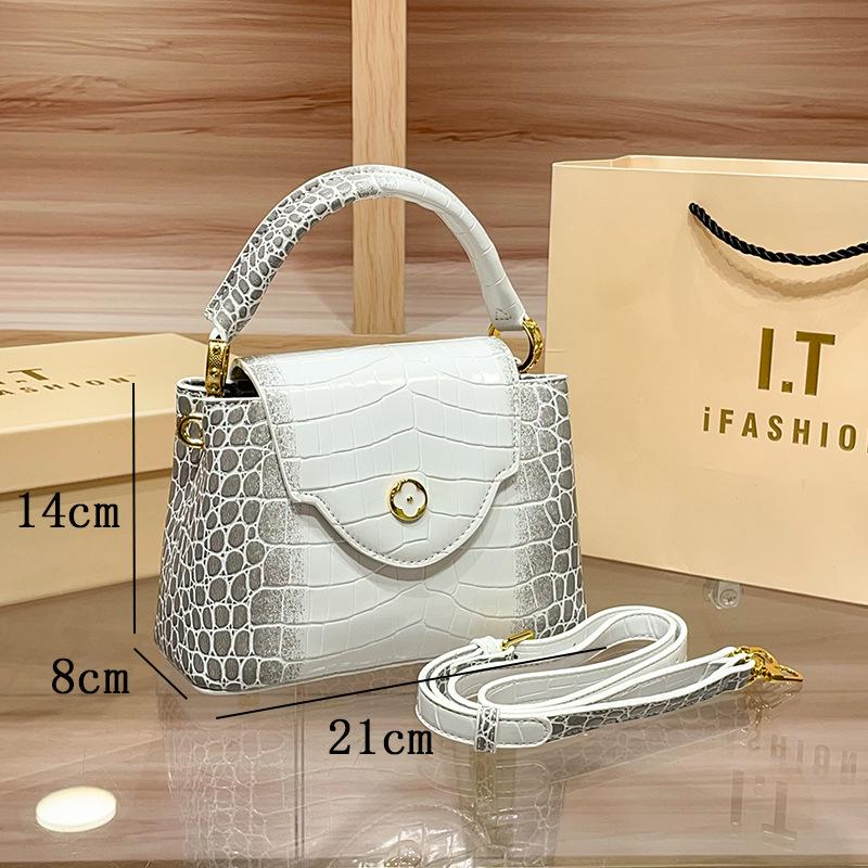 Luxurious Women's Genuine Leather Crocodile Pattern Tote Bag - 2025 New Fashion Crossbody Shoulder Bag