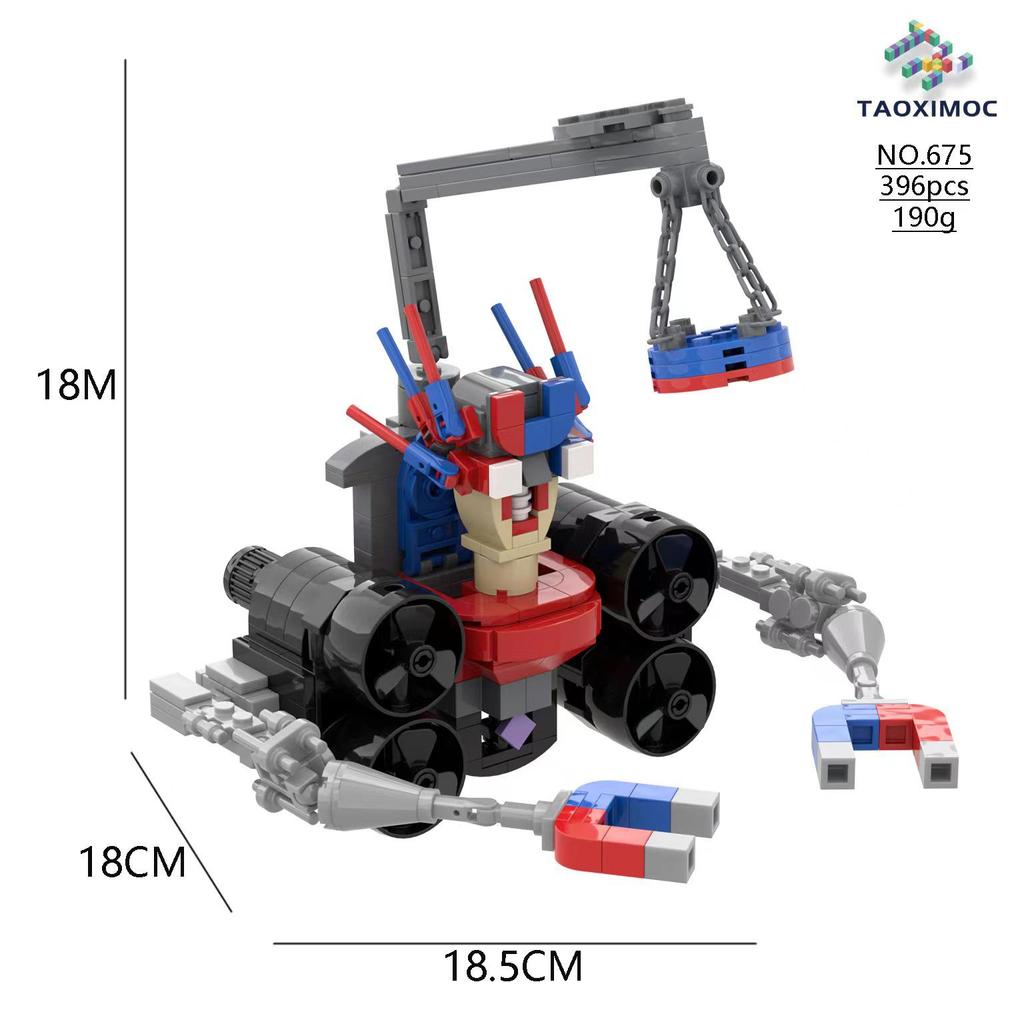 Titan Monitor & Toy Building Block Minifigure Set: Man vs. Toilet Man, Clock Man, TV Man, Audio Man