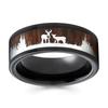 Trendy New Jewelry Wood Grain Silhouette Ring Men's Ring