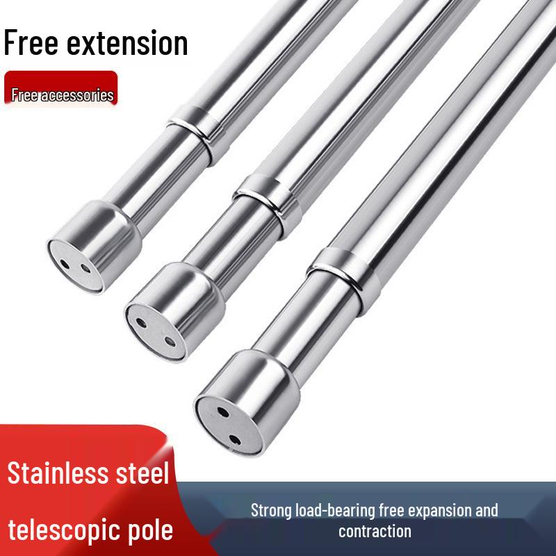 Adjustable Stainless Steel Telescopic Wardrobe Rod for Clothes Hanging Clothes Hanging Rod 80cm