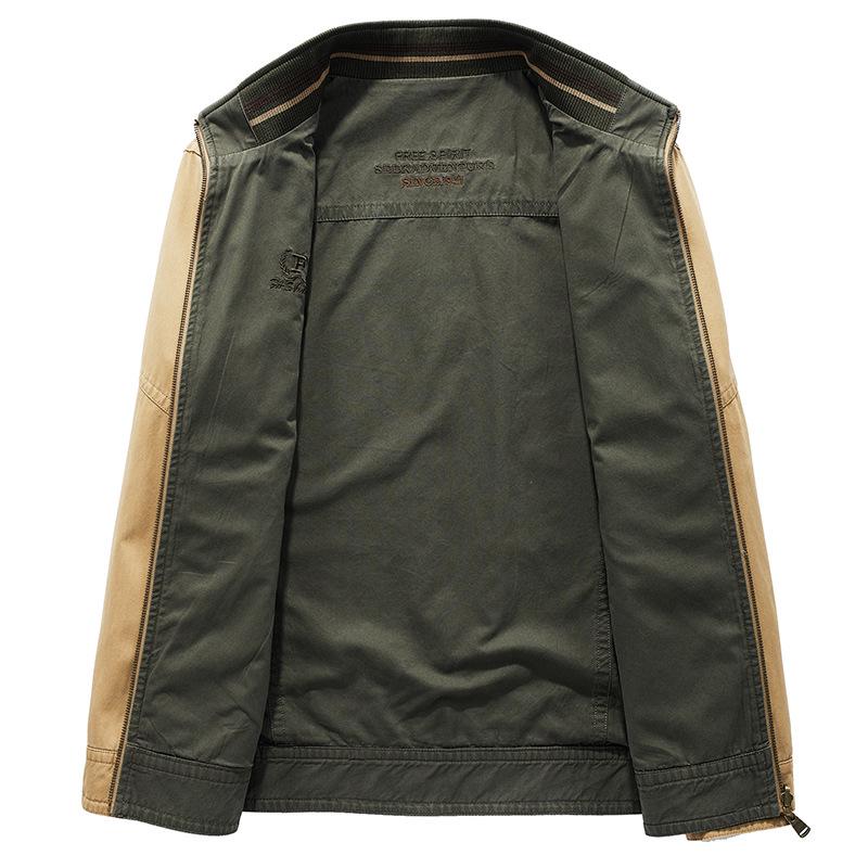 Двусторонняя весна и осень новая мужская мода повседневная большого размера для среднего — фото 5