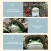 Cute Frog Yard Decor Resin Frog Bucket Flower Pot Creative Small Frog Figurine Planter for Indoor Outdoor Decor