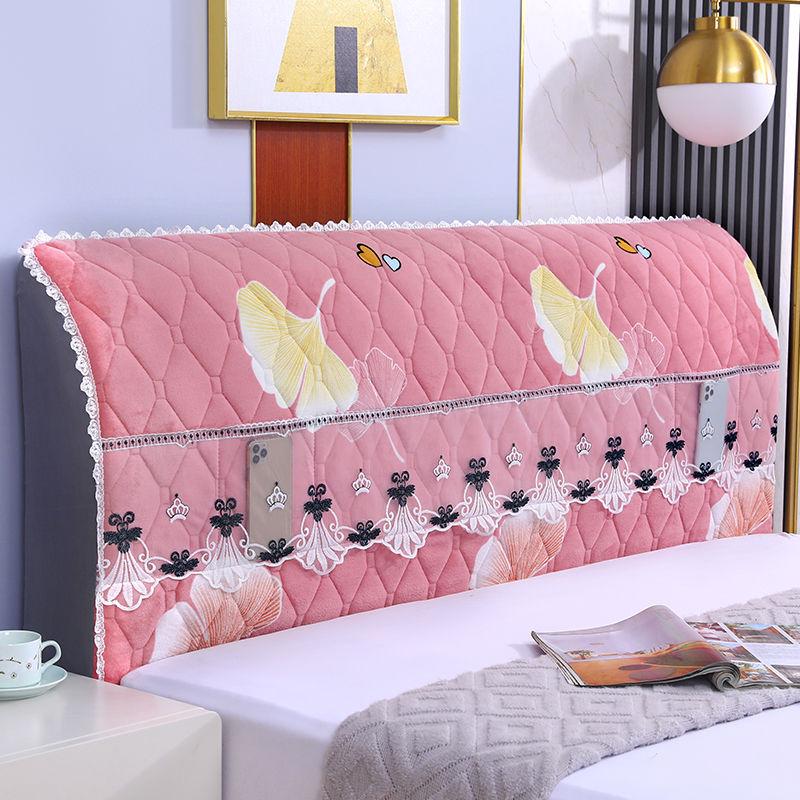 Protetor de Cabeceira de Madeira Maciça Acolchoado Anticolisão em Camurça