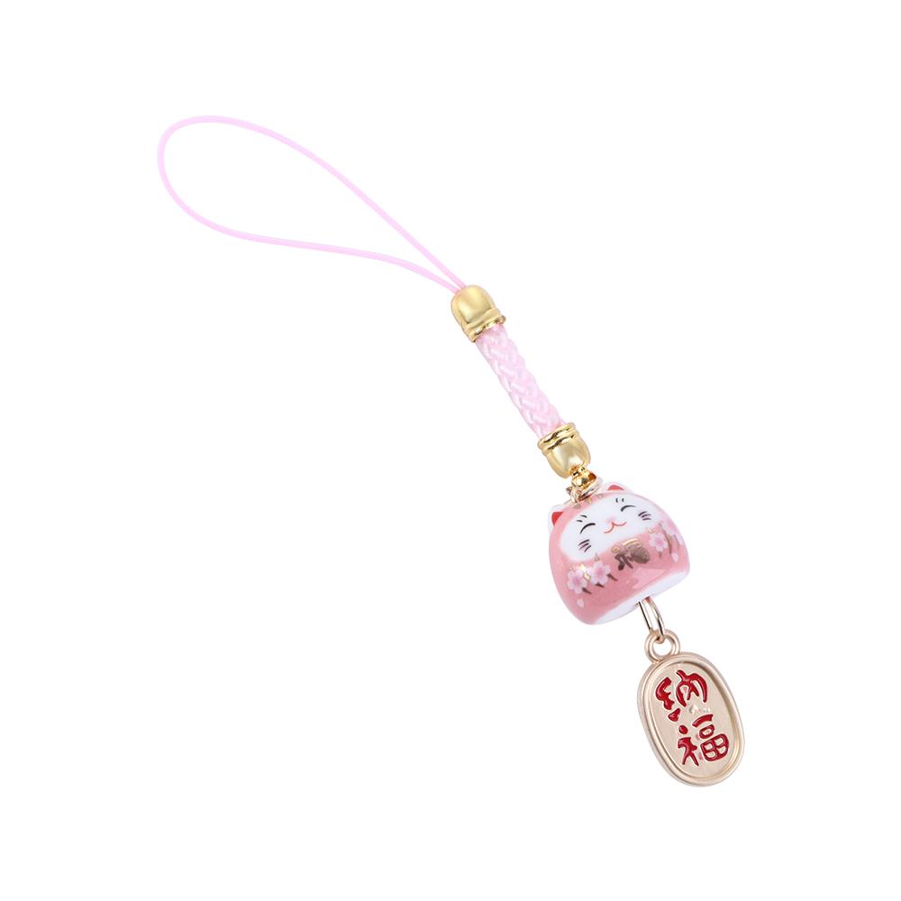 Keychain Good Luck Phone Pendant Bag Pendant Phone Charm Lucky Cat Lanyard Mobile Phone Straps Phone Lanyards Phone Hang Rope