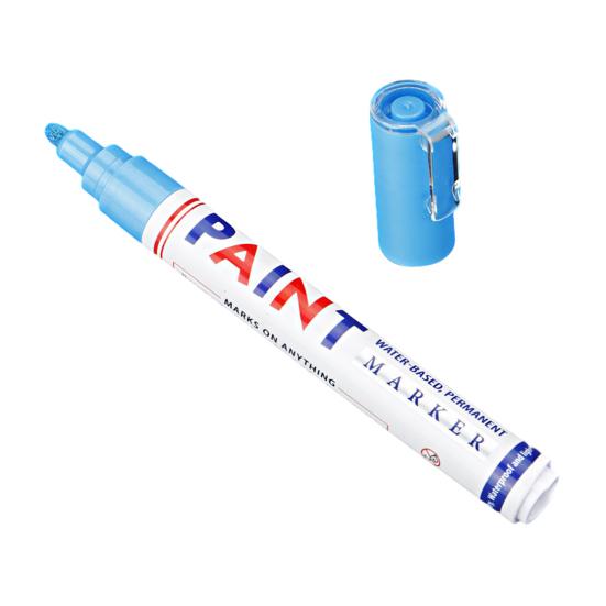 

Tombstone Marker Pen Waterproof Headstone Marker for Restoring Faded Inscriptions Metallic Finish Precision Tip синий
