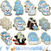 Cartoon Penguin Towel Embroidery Cloth Sticker Winter Animal Computer Embroidery Label Snowman Scarf Decorative Patch Sticker Heat Transfer