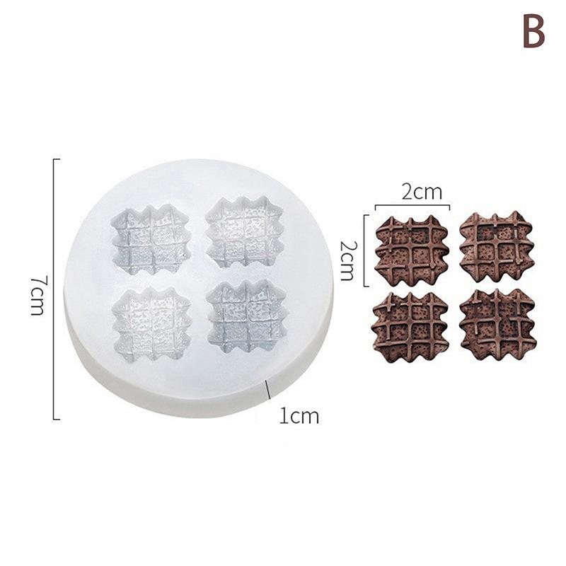 Diy Cream Biscuit Silicone Mould Cake Decoration Waffle Chocolate Mold Hand Made Dessert Baking Kitchen