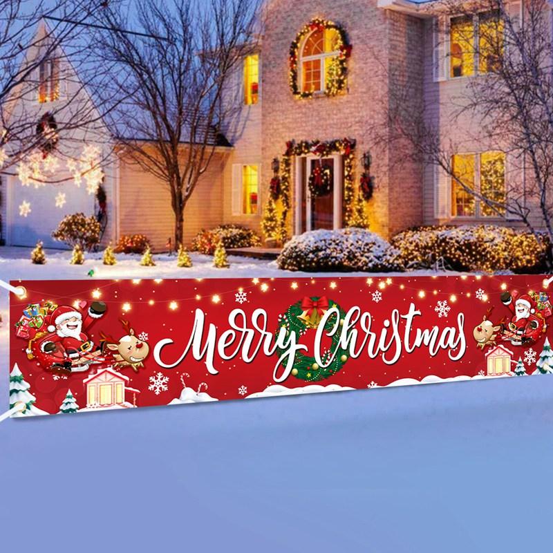 Merry Christmas Banner for Yard And Entrance Decor Christmas Outdoor Banner Flag for Home Decor 2026 Gifts Happy New Year 2026