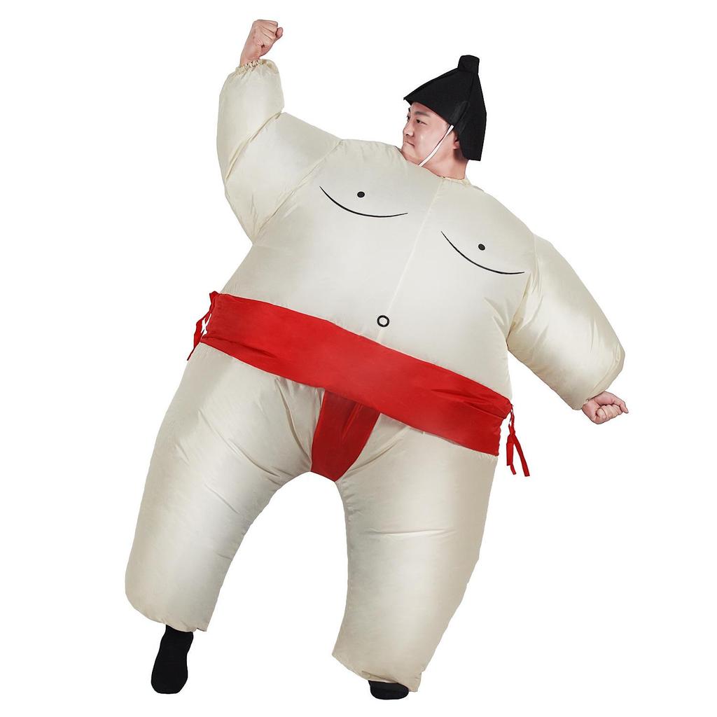 Inflatable Sumo Costume - Halloween Festival Prank for Large Adults