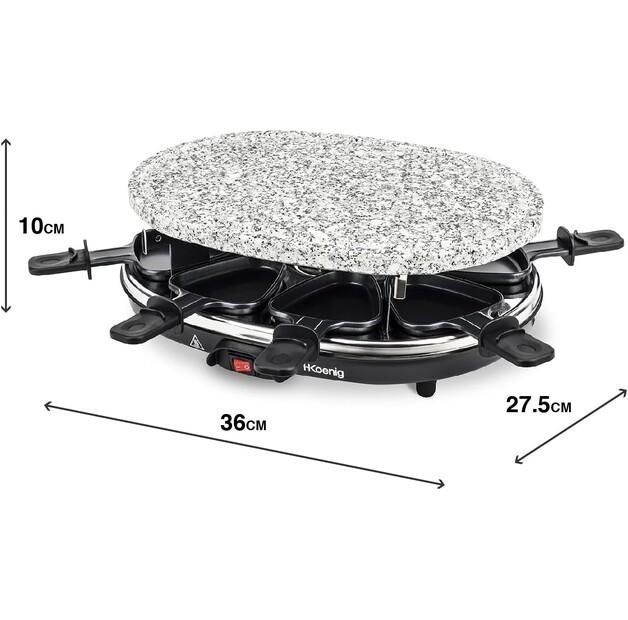Raclette Grill H.Koenig RP85 Granite Stone Plate 8 Persons