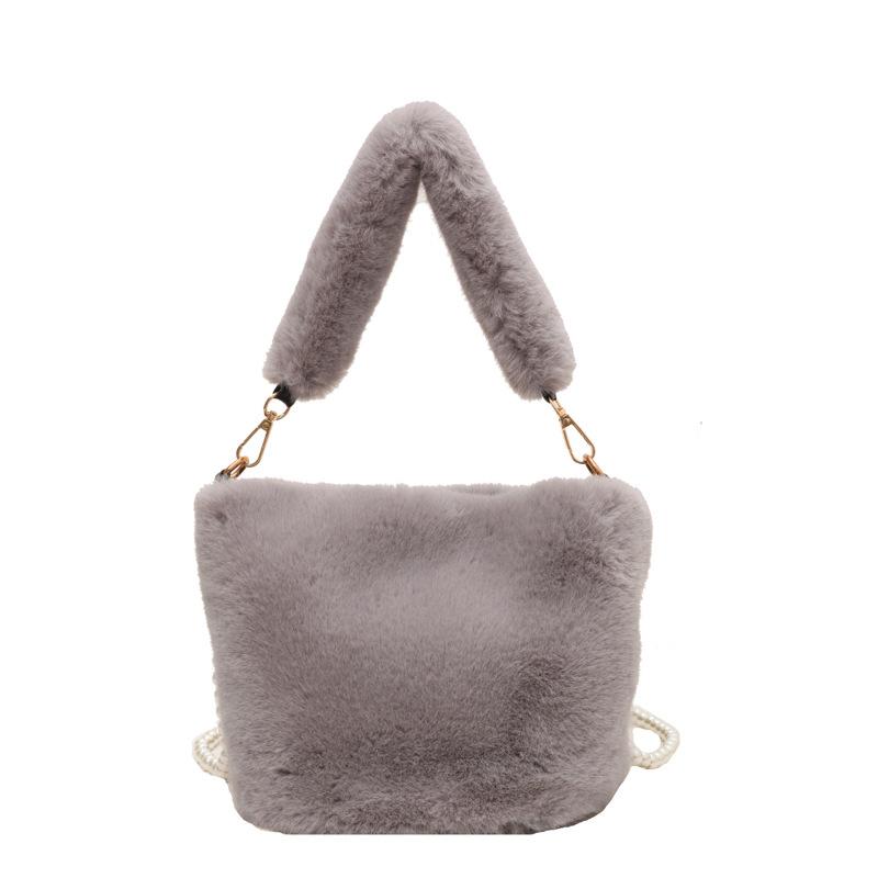 

Плюшевая сумка через плечо Сумка через плечо Женская сумка Сумка серый