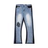 Neuer Stil Splatter Patchwork Cargohose Amerikanischer Stil High Street Micro Flare Freizeithose