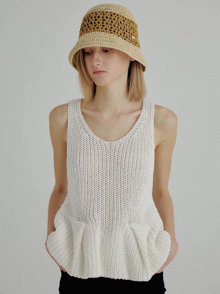 Meleuhen Helison Knitting Bucket Hat_2Color