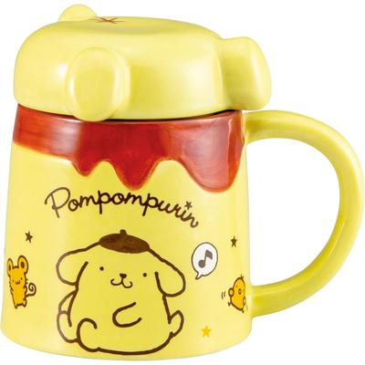 Pompompurin Mug with Lid, 300ml, Pudding-Shaped