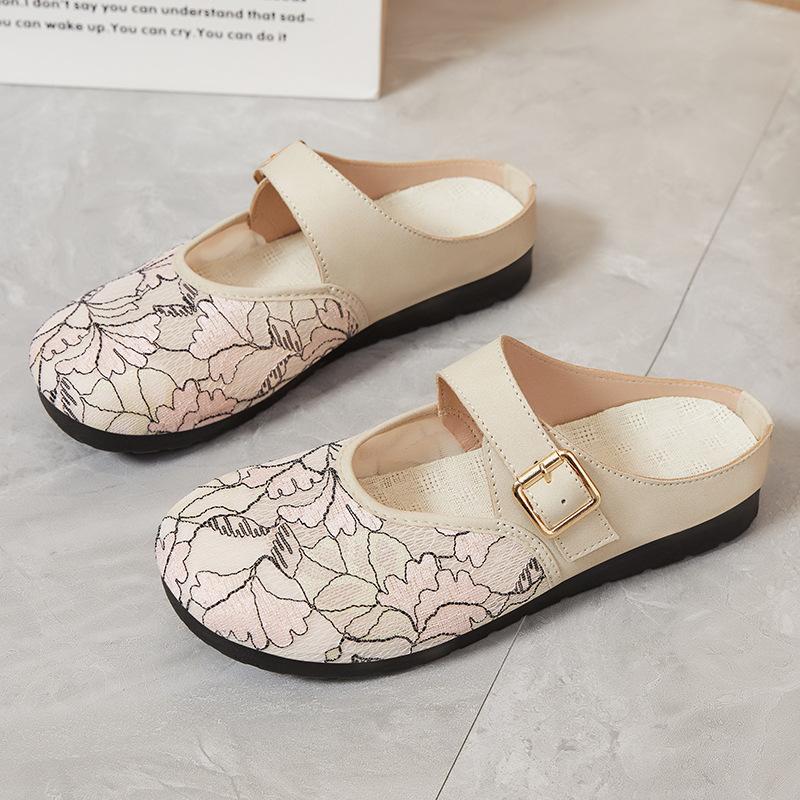Fashion New Women's Platform Sandals for Moms Summer Breathable Slippers Non-Slip Sole Wide Fit Walking Shoes Outdoor Slides for Women