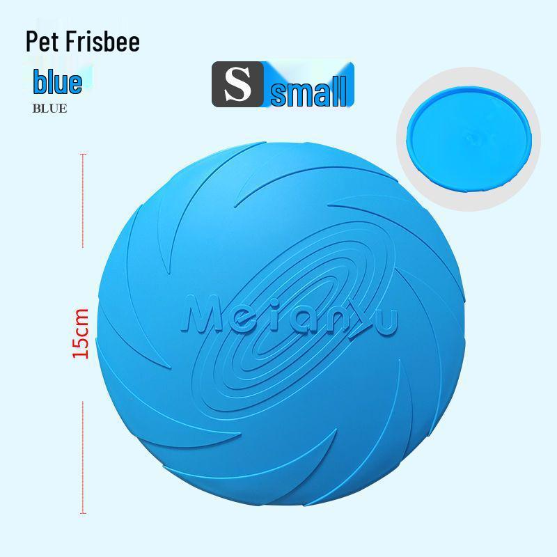 Silicone Bite-Resistant Floating Dog Frisbee Toy for Training Border Collies & Large Dogs
