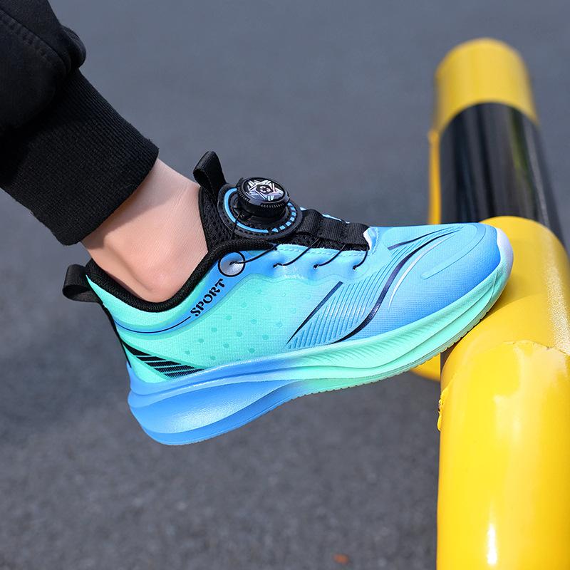 Boys' sports shoes spring and autumn new mesh breathable trend casual shoes racing lightweight soft sole children's running shoes