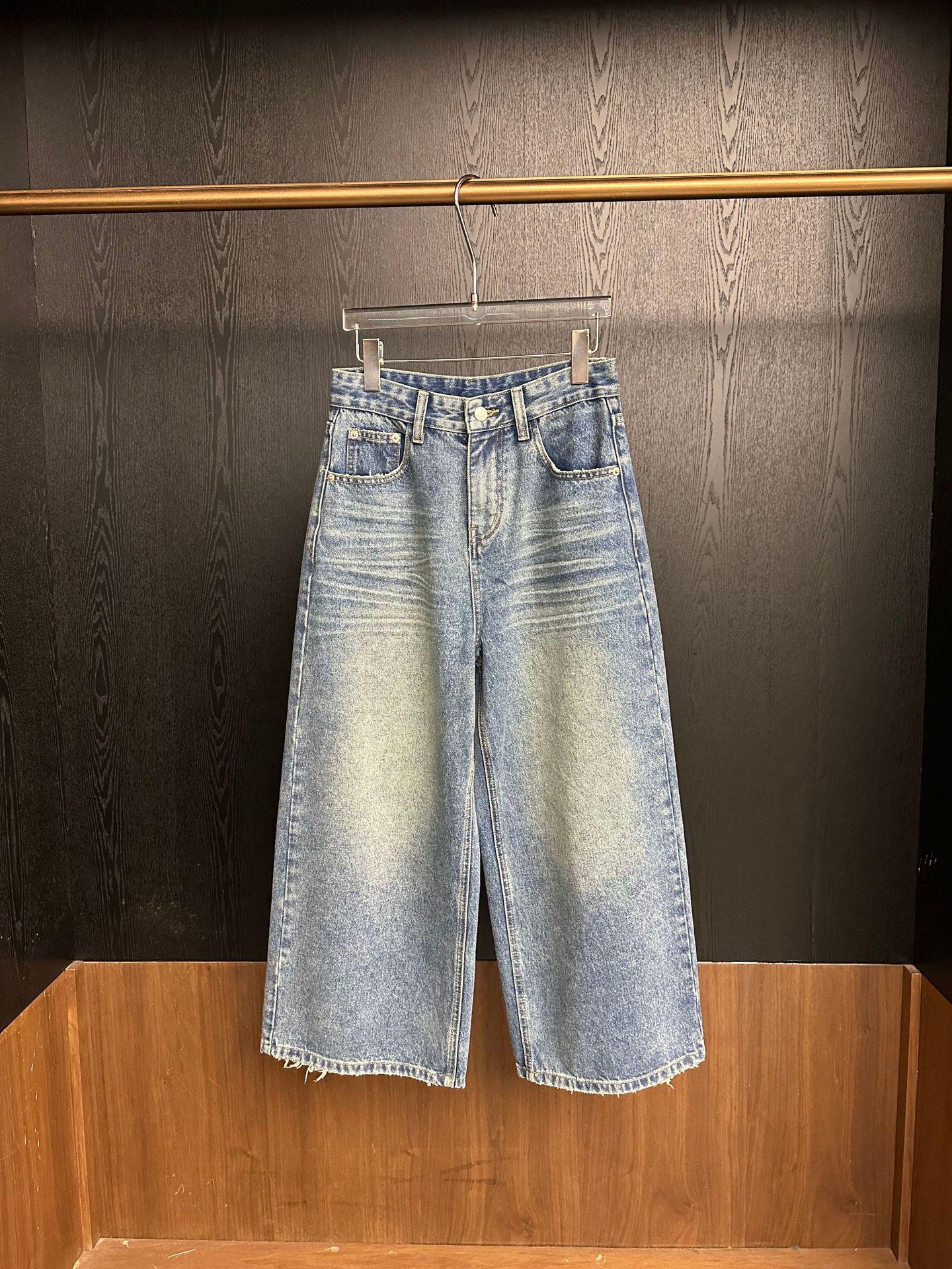 

Spring Summer Retro Washed Jeans - Original Design 6105156 Medium синий