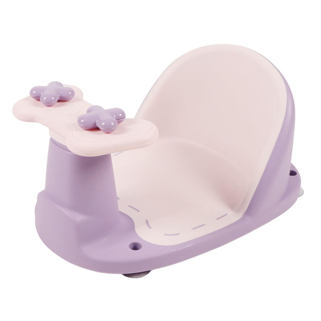Baby Bath Seating Anti Slip PP Portable Infant Shower Chair with Secure Suction Cups for Washroom Bathroom