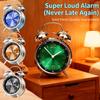 4 Inch Silent Alarm Clock With Night Light Portable Multi-Function Desk Clock For Students Home