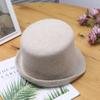 New felt basin hat women's autumn and winter fashion crimped bucket hat bucket hat warm wool hat