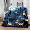 1pc Pumpkin Halloween Art Soft Throw Blanket Flannel All Season Light Weight Living Room/Bedroom Warm Blanket. M7290134