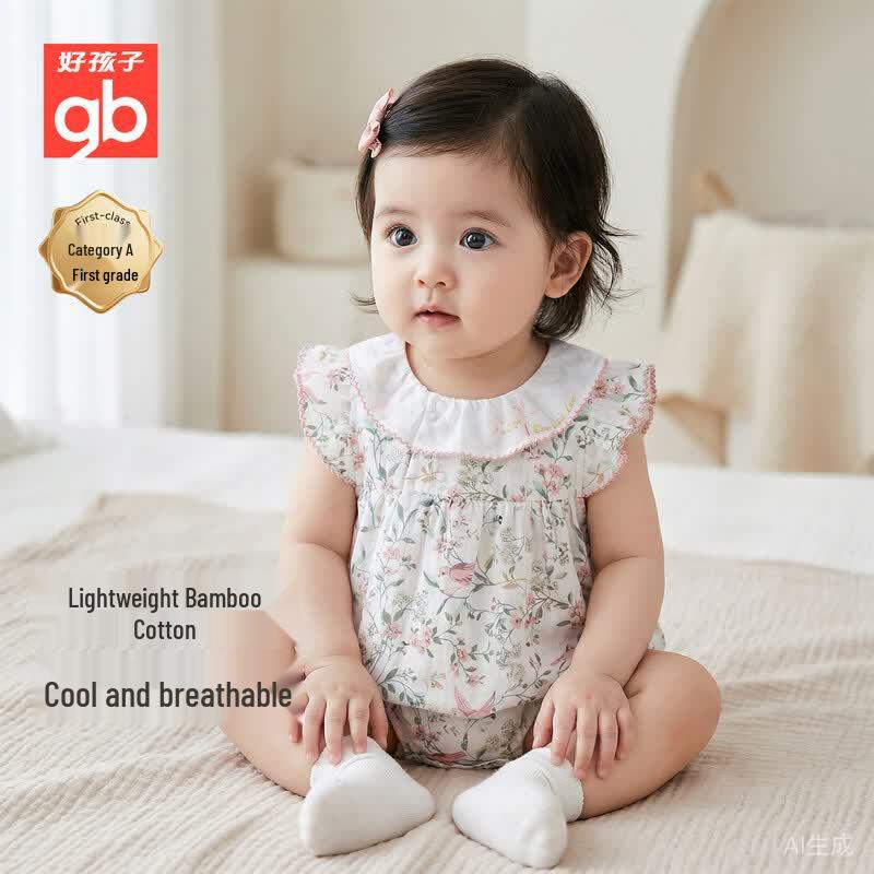 Goodbaby Baby Short Sleeve Antibacterial Summer Bodysuit 073