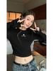 Black Pure Desire Style Short/Long Sleeved T-Shirt - Slim Fit Autumn Top for Women