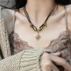Maillard Retro Sonnenblumen Anhänger Halskette - Nischen Design Schlüsselbein Kette für Damen