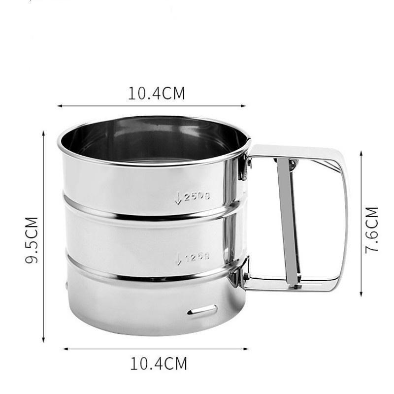 Hand-held Small Flour Sieve Baking Utensils Stainless Steel Handheld Flour Sieve Cup Powder Sieve