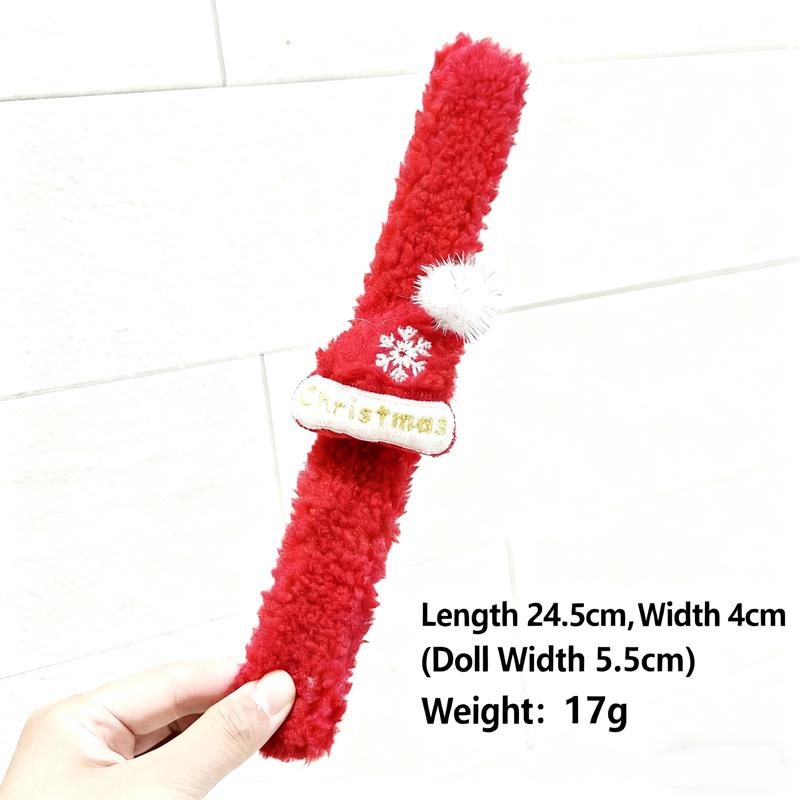 Christmas Plush Snap Bracelet - Festive Wrist Decor