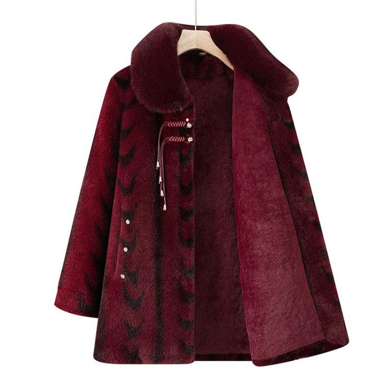 Winter clothing, velvet thickened warm jacket, long clothing, winter cotton-padded jacket, and winter clothes for women