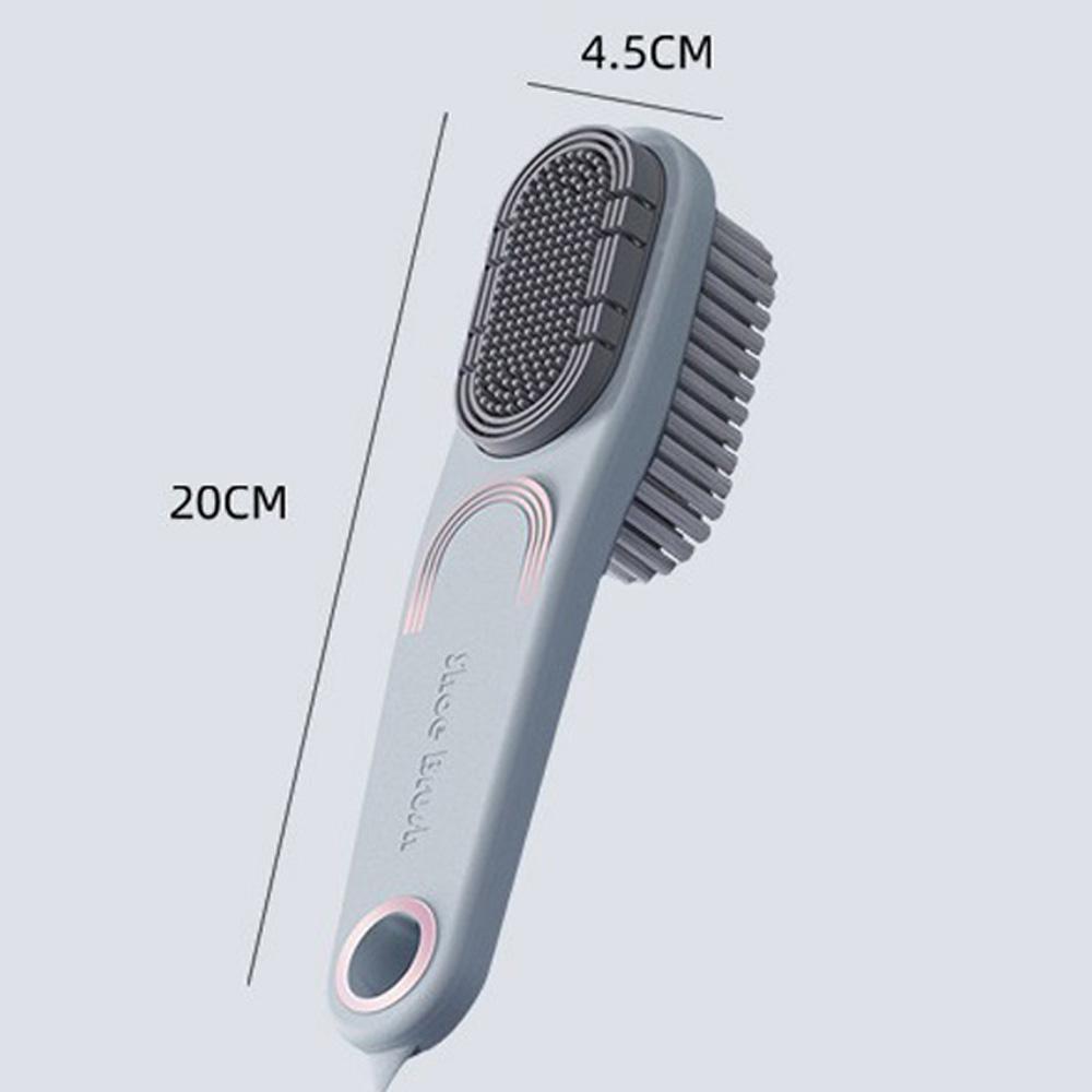 Double-sided Rubber Shoe Brush Soft Bristles Clothes Cleaning Brushes Care Silicone Head Brush Waterproof Household Clean Tool