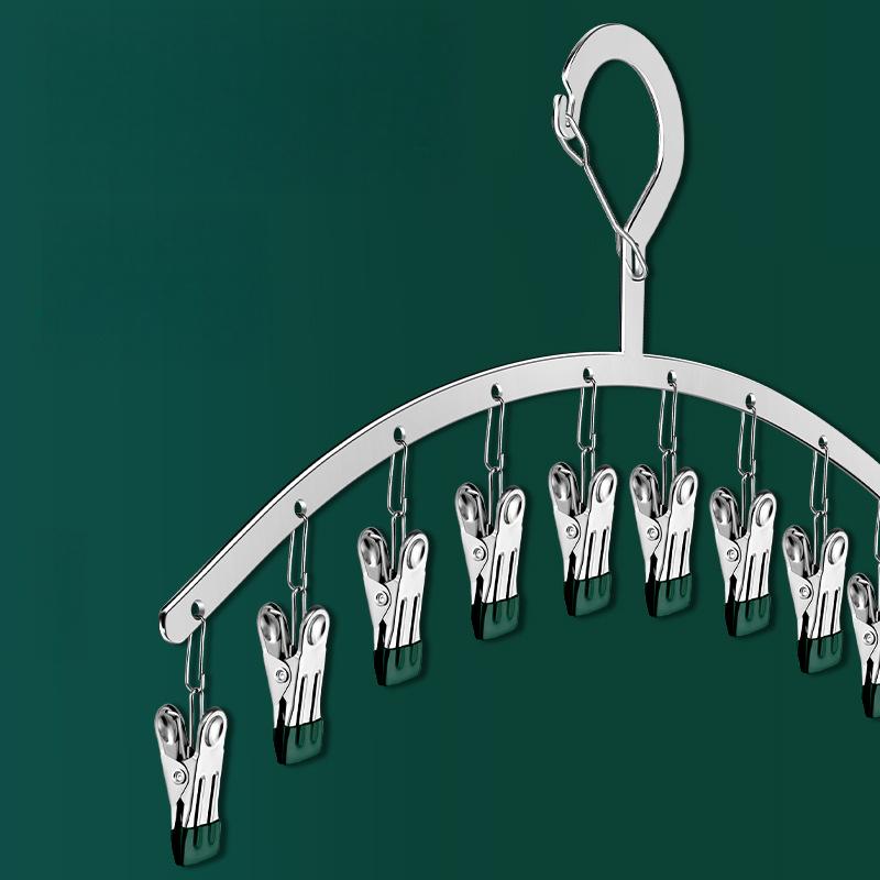 1/2/3PCS Closet Storage Hanger with 10 ClipsHangs 40 Pairs of LeggingsBlack HangerSpace-Saving Hanging Closet Organizer