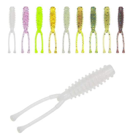 10Pcs/Set 4.2cm Double Tail Soft Lure Bionic Fake Fish Baits Fishing Accessories