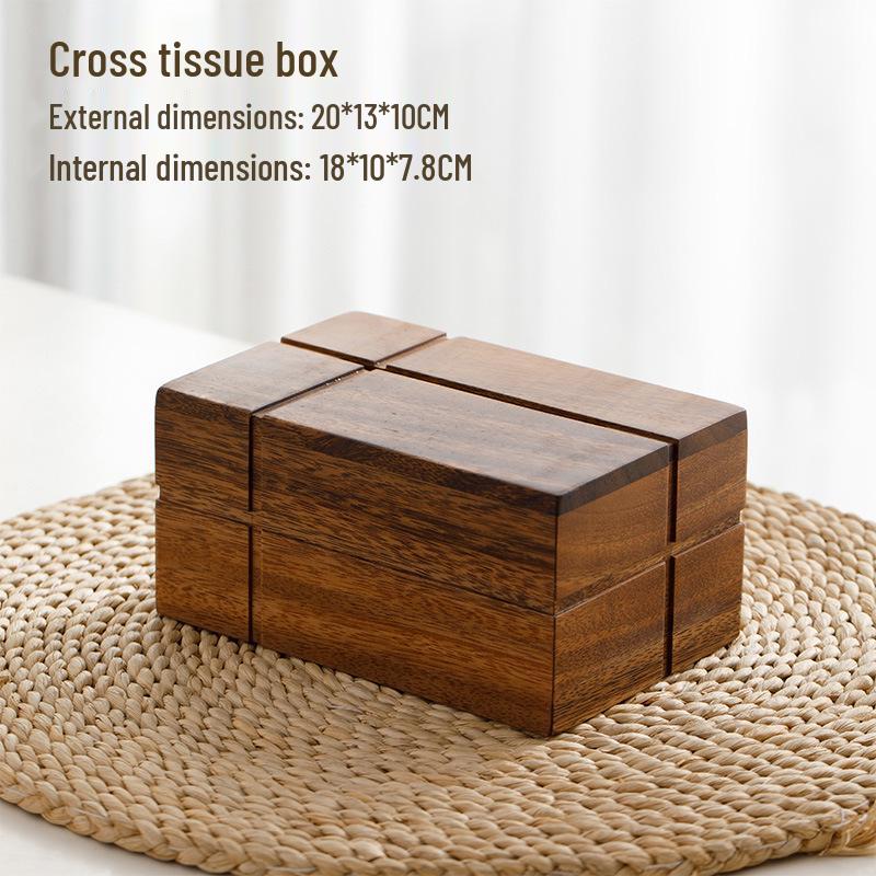 Solid Wood Tissue Box for Home, Hotel, or Office - Creative Pull-out Design for Dining or Living Room.