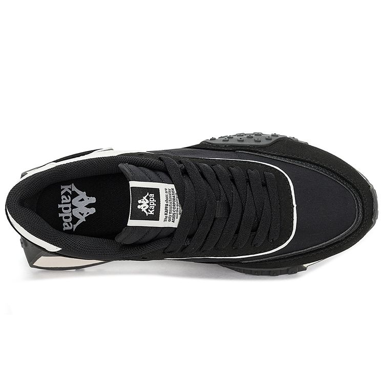 Kappa Retro Fashion Fabric Low-Top Running Shoes Unisex sneakers Black White K0DW5MM08-990