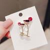 Personalized Red Wine Glass Brooch High-end Design Sense Anti-glare Brooch Fixed Neckline Clothing Accessories Small Ornaments